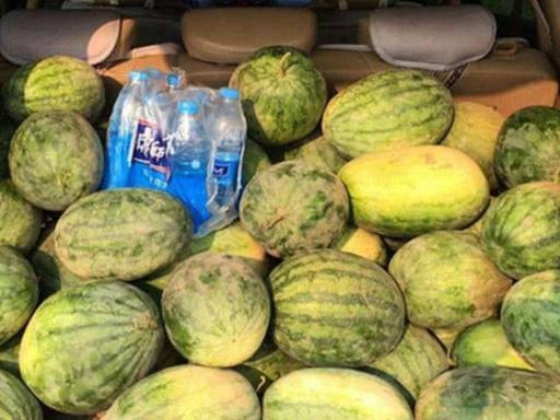 吃瓜被击中脸部,脸部受伤引关注