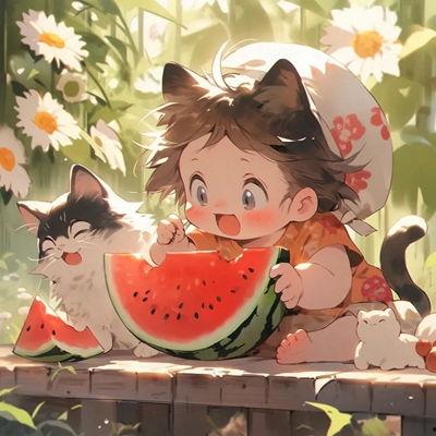 吃瓜可爱动漫,动漫中的甜蜜瓜果时光