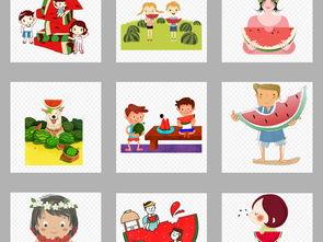 小孩吃瓜图片国画,瓜果飘香国画卷